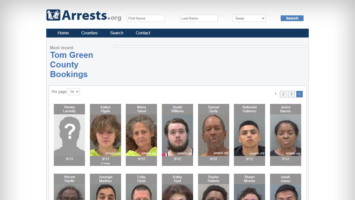 Tom Green County Arrests and Inmate Search